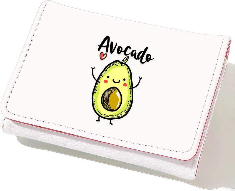 BJDAMAI Avocado Wallet For Teens Kids Girls Age 6,7,8,9,10,11,12, Small Slim Thin Mini Compact Women Wallet, Avocado Lovers Gifts Stuff, Cash Card Coin Pocket Window For Female! - Image 1